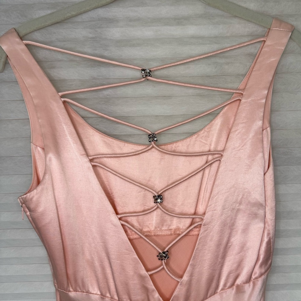 Pink Satin Formal Dress - Picture 12 of 14